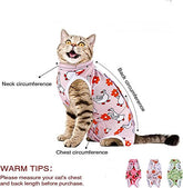 KUTKUT Cat & Dog Sterlization Suit, 2 Pack Cat Surgery Recovery Suit | Physiological Poly Cotton Breathable Clothes for Abdominal Wounds or Skin Diseases Hook & Loop Closure Costume for Cats